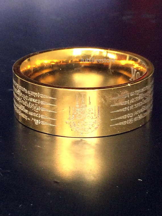 Rare Original 5 Row Yantra Gold Ring / Protective and Lucky Rare Original 5 Row Yantra Gold Ring / Protective and Lucky