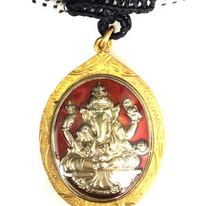 Rare Hindu Gods Ganesh Lp Kloi Pendant, Pukaothong Temple / Good Luck Charm Necklace / Sacred Lucky Charm Thai Buddha Amulet / Necklace Gift