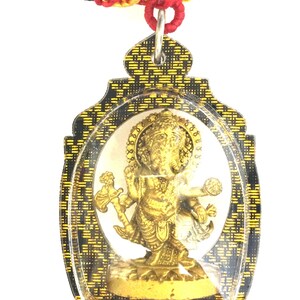 Rare Holy Gold God Ganesh Powerful Pendant / Good Luck and Charm Protective Talisman / Thai Sacred Buddha Amulet for Successful  / Nice Gift