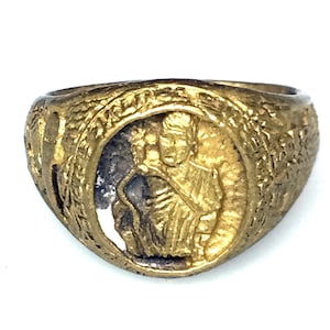 Very Old Vintage LP Koon Magic Ring / Powerful Charm Ring / Lucky and Protective Ring / Sacred Blessed Thai Buddhist Amulet / Very Rare Ring
