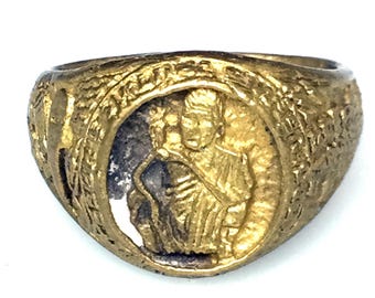 Alter Vintage LP Koon Magie Ring: Thailändisches buddhistisches Amulett mit Glücksbringer und Amulett / Seltener Ring / Geschenk
