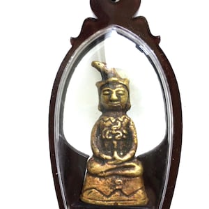 Rare Ngang by Arjan Pleng Bunyuen / Top Talisman for Business Bring Good Luck and Wealth / Blessed Lucky and Charm Sacred Thai Buddha Amulet