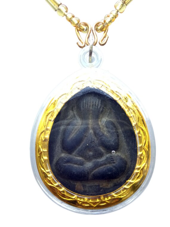 Ciondolo Talismano Phra Pidta LP MahaSila – Amuleto Thailandese Buddha – Antico