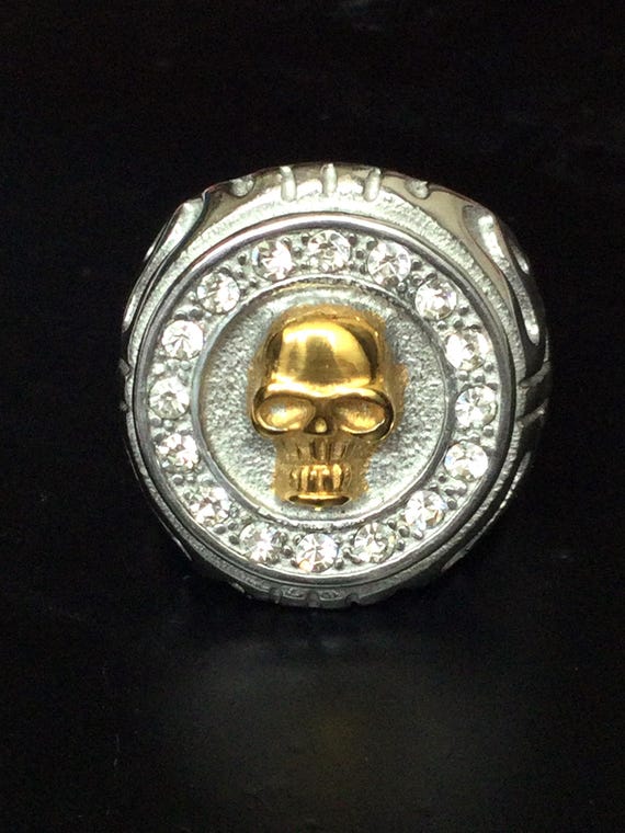 Rare Solid Silver Skull Magic Ring / Powerful Pro… - image 1