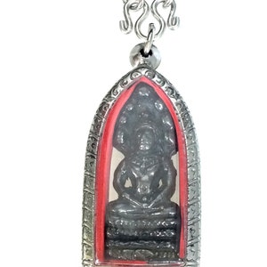 Rzadki Czarny Amulet Leklai Phra Nak Prok / Święty Wisiorek Szczęścia / Ochronny Potężny Talizman / Tajskie Buddyjskie Amulety / Prezenty dla Zakochanych