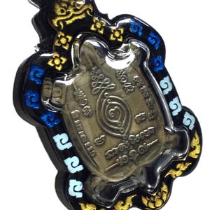 Rzadki Yantra Mantra LP Liu, Raitangthong Temple Magic Pendant / Talizman szczęścia i ochrony / Tajski święty buddyjski amulet / Ładny prezent
