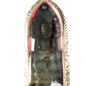 Bardzo rzadki starożytny magiczny metal Phra Nakprok, świątynia Kru MahaTath / potężny talizman szczęścia / tajski buddyjski amulet święte antyczne przedmioty