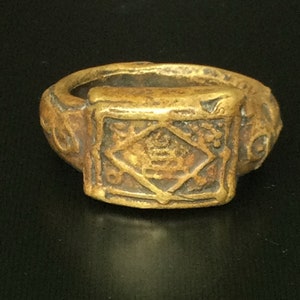Anillo mágico raro del templo LP Kuay Kositaram / Poderoso talismán sagrado protector de la suerte / Amuleto budista tailandés / Anillo antiguo y vintage