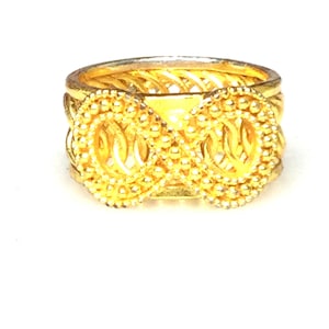 Rare Gold Unique Style Magic Ring / Powerful Charm Ring / Lucky Protective Ring / Sacred Thai Blessed Ring /  Nice Gift for Girl Size 7