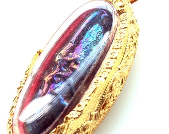 Regenbogen Leklai 7 Farben aus Umm-Krumm Bergmagie Anhänger Top Rare Talisman für Schutz/Glück und Charmeur Thai Buddha Amulette