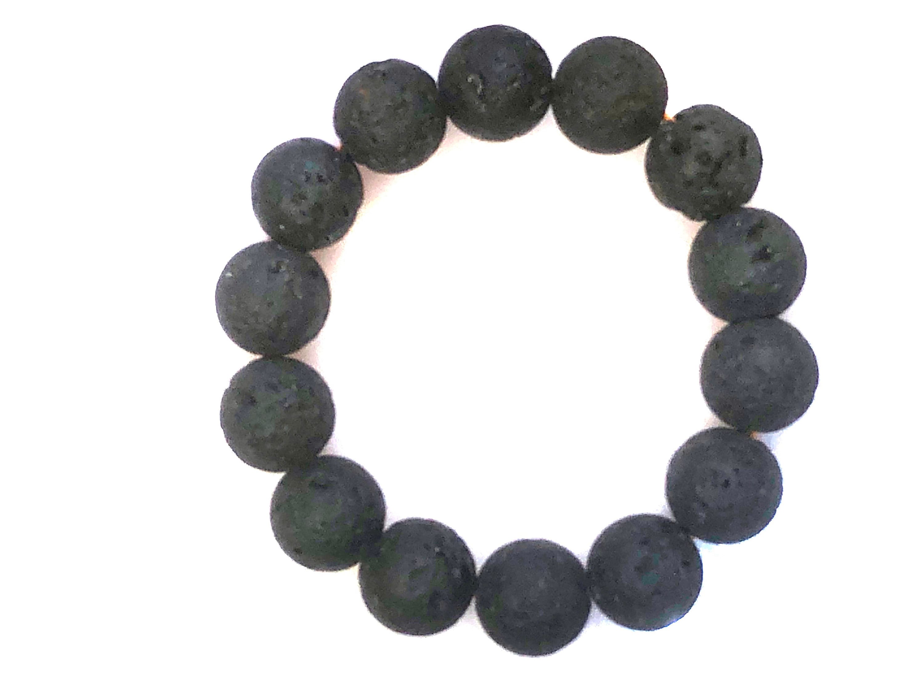 Rare Natural Tektite Stone Magic Bracelet / Protective Talisman from Black Magic and Various Demons / Good Luck Blessed Thai Powerful Amulet