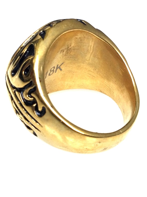 Rare Solid Gold 18K Skull Magic Ring / Powerful P… - image 5