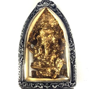 Rzadki hinduski bóg Ganesha potężny wisiorek / talizman przynoszący szczęście i ochronę / tajskie święte buddyjskie amulety na sukces / ładne święte prezenty
