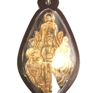 Seltene Rian Wurzel-Patimakon Lp Watbanlam Tempel B.E. 2538 Anhänger / Glücksbringer und Charm Schutztalisman / Blessed Sacred Thai Buddha Amulett