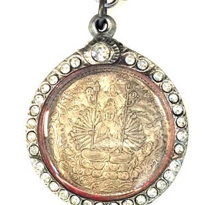 Kuan-Yin Thousand Hands Pendant: Thai Buddha Amulet, Good Luck Charm