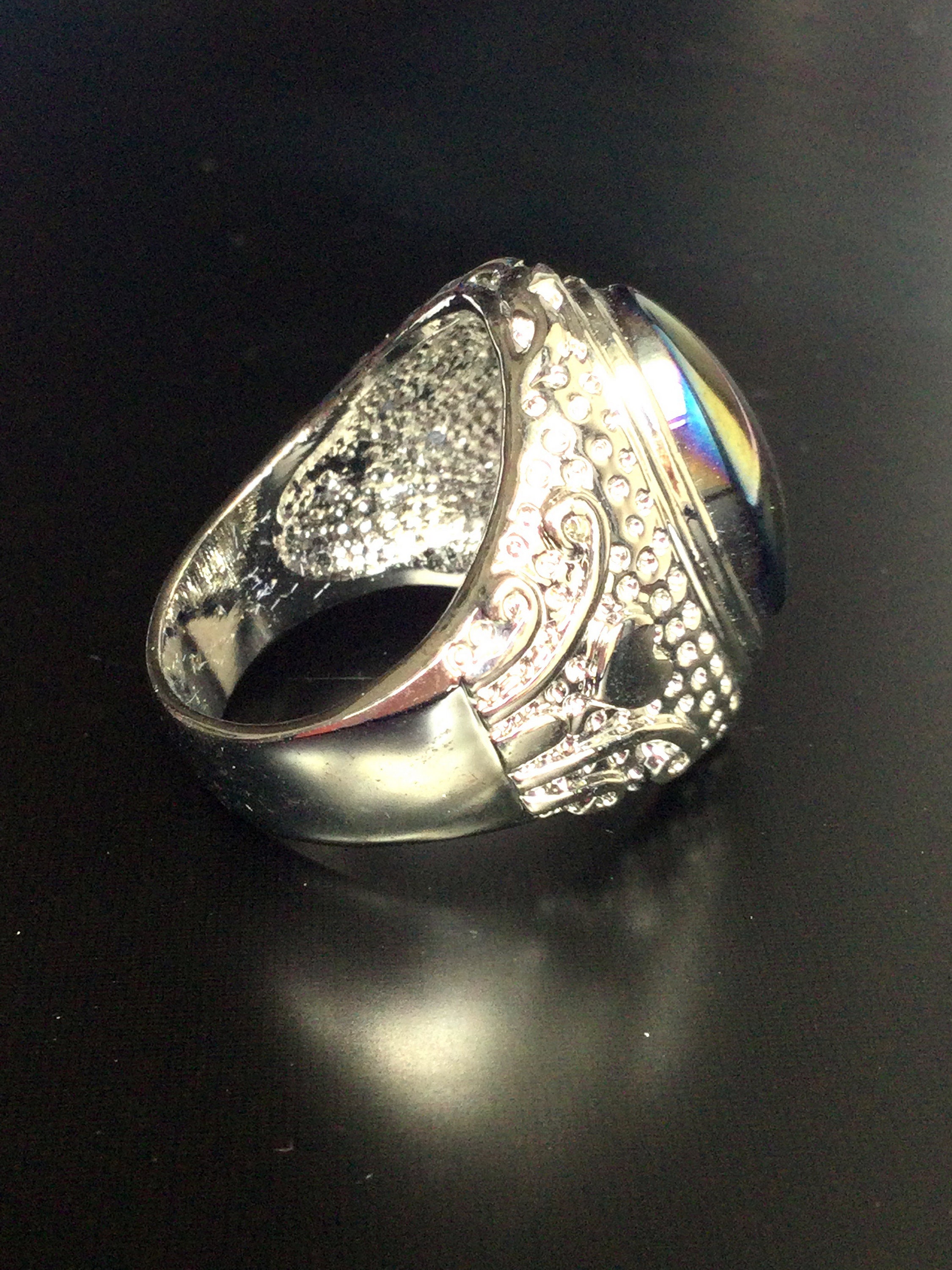 Magic Color Ring Rare Rainbow 7 Colors Magic Ring / Good Luck Charm Silver Ring ...