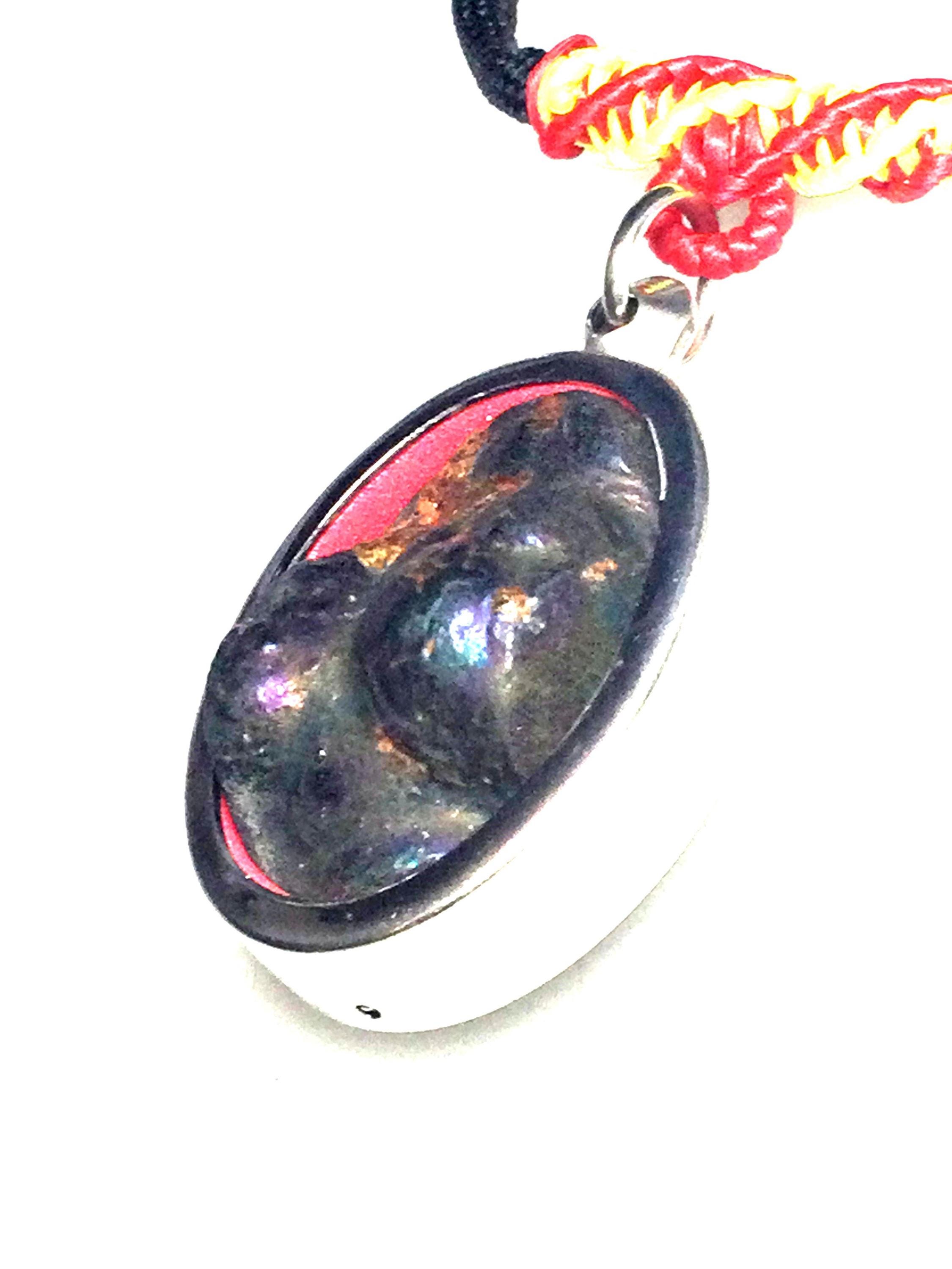 Rare 7 Color Rainbow Leklai Stone / Powerful Sacred Pendant