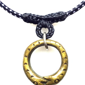 Rare Snake Eat Snake Ring Talisman Pendant Made by LP Imm, Hua-Khao Temple / Powerful Protective and Lucky for Wealth Talisman / Thai Amulet