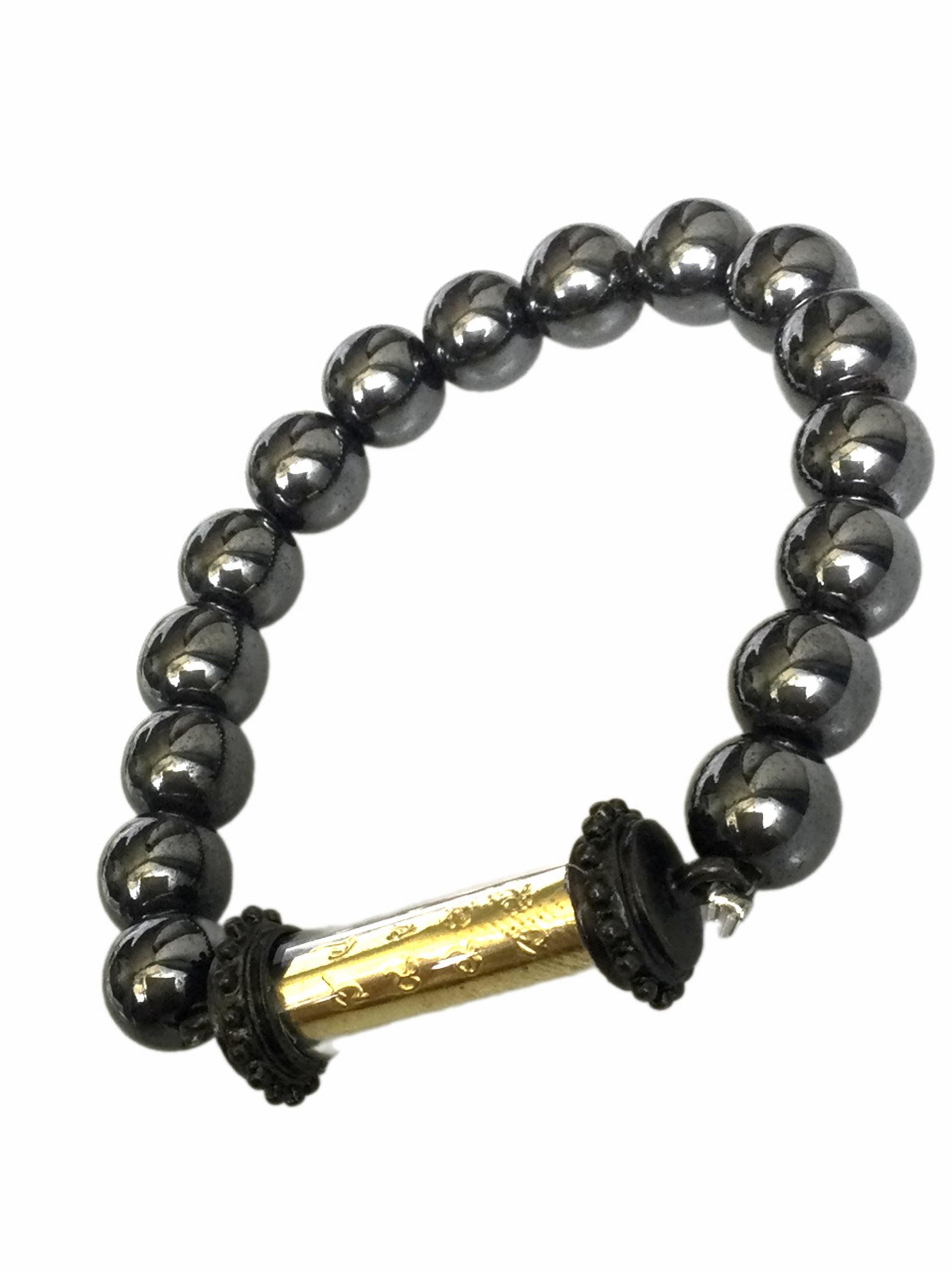 Black Leklai Takrut Bracelet: Lucky Thai Buddha Amulet - Etsy
