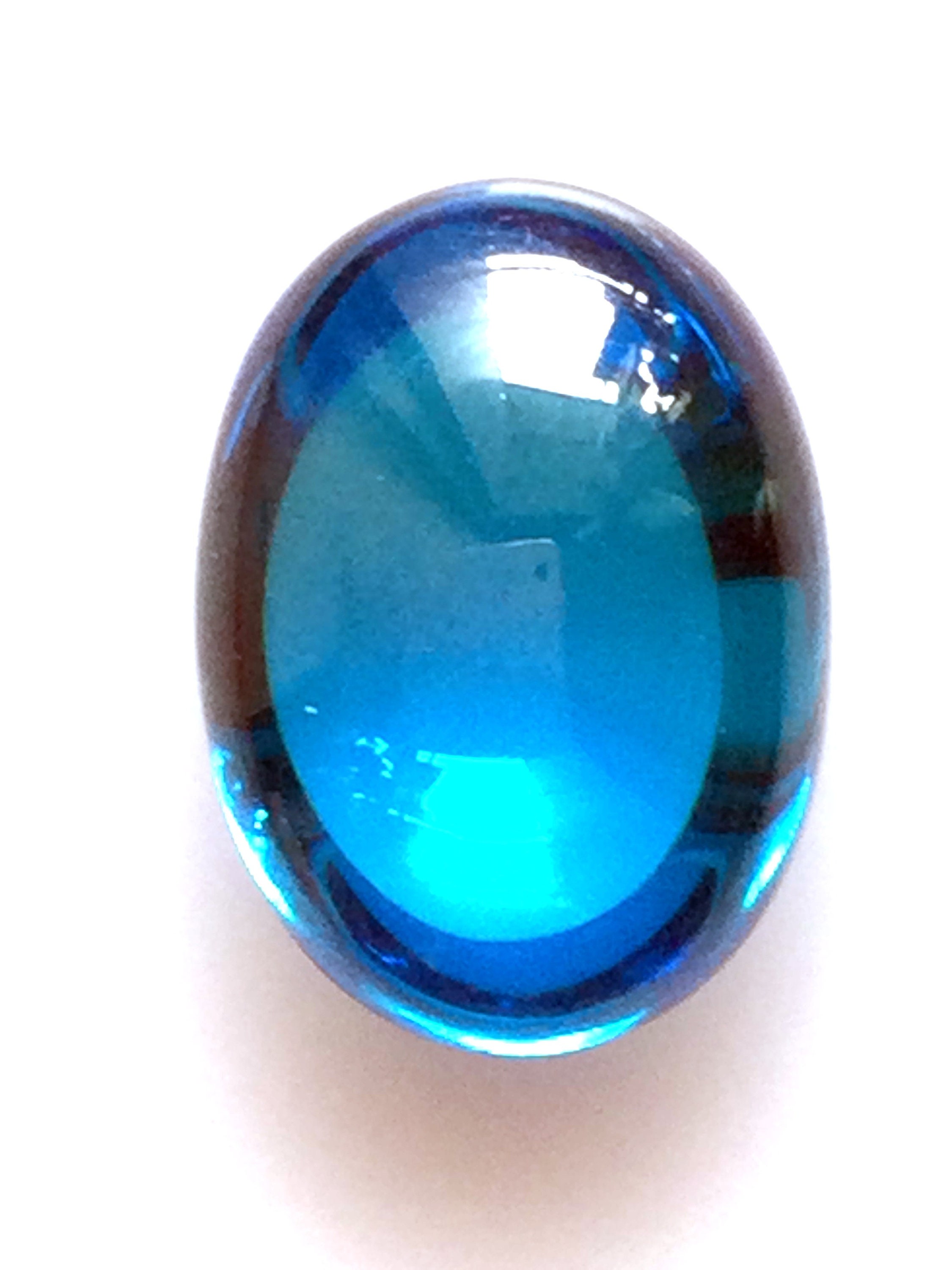 Blue Ocean Oval Naga Eye Stone / Powerful Magic Stone Thai