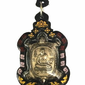 Rare Yantra Mantra LP Liu, Raitangthong Temple Magic Pendant / Good Luck and Protective Talisman / Thai Sacred Buddhist Amulet / Nice Gifts
