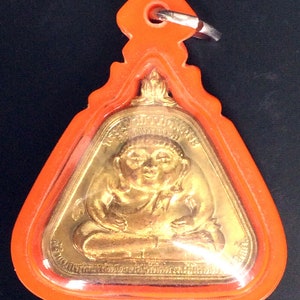 Rare Phra Mahakatjayanathera by Lp Bua-Ket, Chonglom Temple / Powerful Lucky Charm Wealth Talisman Pendant / Top Sacred Thai Buddha Amulet