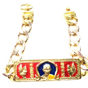 Magic Gold Plated LP Ruay Bracelet Powerful Talisman / Top Rich Lucky and Charm Bracelet / Blessed Sacred Holy Rare Thai Buddha Amulet Gift