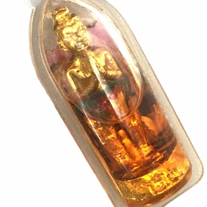 Blessed Thai Buddha Amulet: Mantra Ai-Khai Magic Oil Pendant