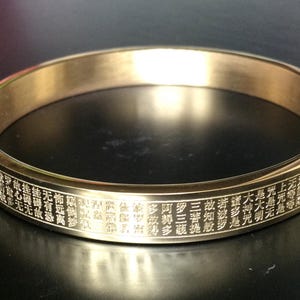 Pulsera poderosa con letras mágicas de Hataisutta en oro de 18 quilates / Talismán bendito de la suerte para el éxito / Amuleto tailandés con poder protector sagrado / Regalos sagrados