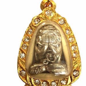Phra Pidta Yant-Yung Lp Tongsook, Takian Temple / Lucky Charm Protective Talisman Pendant / Blessed Sacred Thai Buddha Amulet / Nice Gift