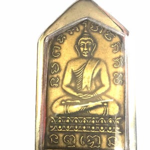 Very Old Rian Lp Heng B.E. 2482, Bankhom Temple / Good Luck and Wealth Talisman / Blessed Sacred Thai Buddha Amulet / Nice Gift / Rare Item