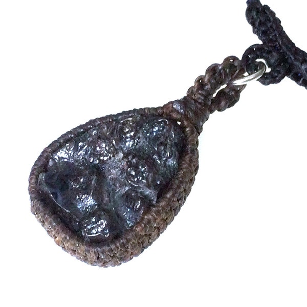 Rare Black Leklai Magic Pendant From Kor-Laan Mountain / Holy Natural Powerful Stone / Lucky and Charm Thai Amulet / Free 1x Rope Necklace
