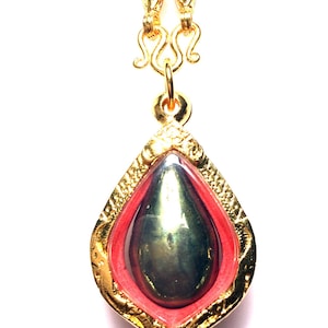 Rare Green Leklai from Umm-Krum Mountain Magic Pendant Talisman for Protection / Lucky and Charm Thai Buddha Amulets / Free 1x Gold Necklace