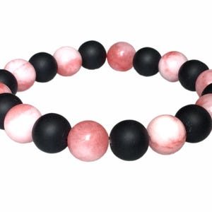 Bracelet tektite et pierre d'agate en coquille de lambi rare en édition limitée / Talisman magique des trois pouvoirs / Amulette sacrée bénie thaïlandaise / Cadeau puissant