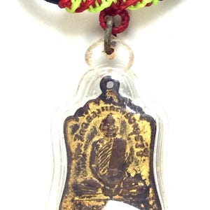 Amuleto de Buda tailandés Phra Lp Prom: amuleto de buena suerte del templo Chongkae de 1971
