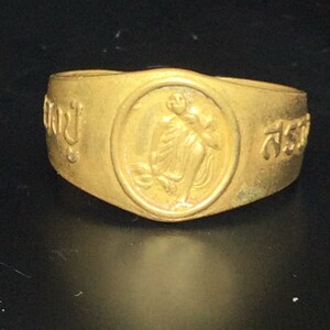 Rare Magic Ring LP Suang Name &quot;Deity on Earth&quot; / Powerful Protective Lucky Talisman / Sacred Thai Buddhist Amulet for Wealth / Nice Gifts