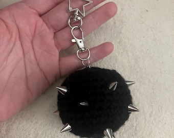 Handmade Crochet Flail Keychain - Medieval Fantasy Accessories - Amigurumi Keychains
