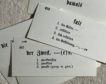 10 Vintage German Flashcards – Junk Journal Ephemera
