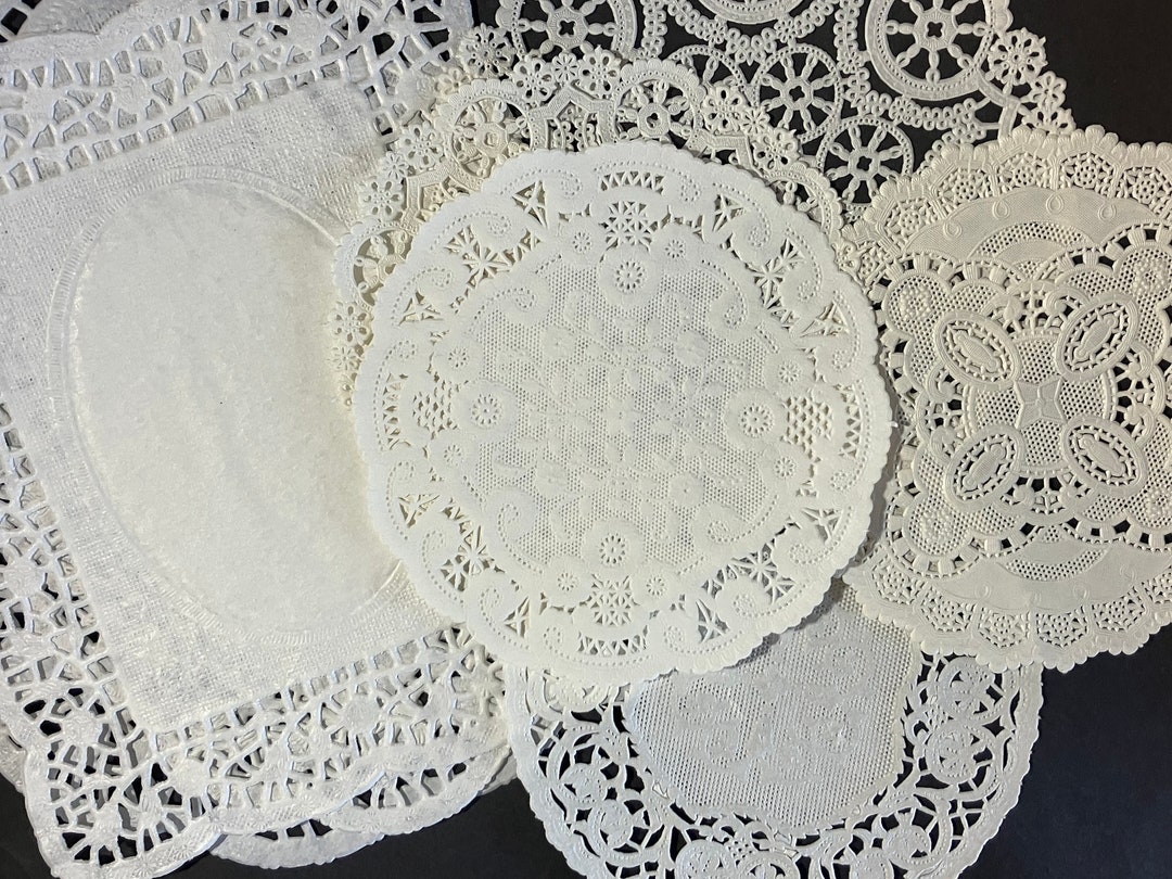 8 Different Vintage Lace Paper Doilies Collage Paper Pack Etsy