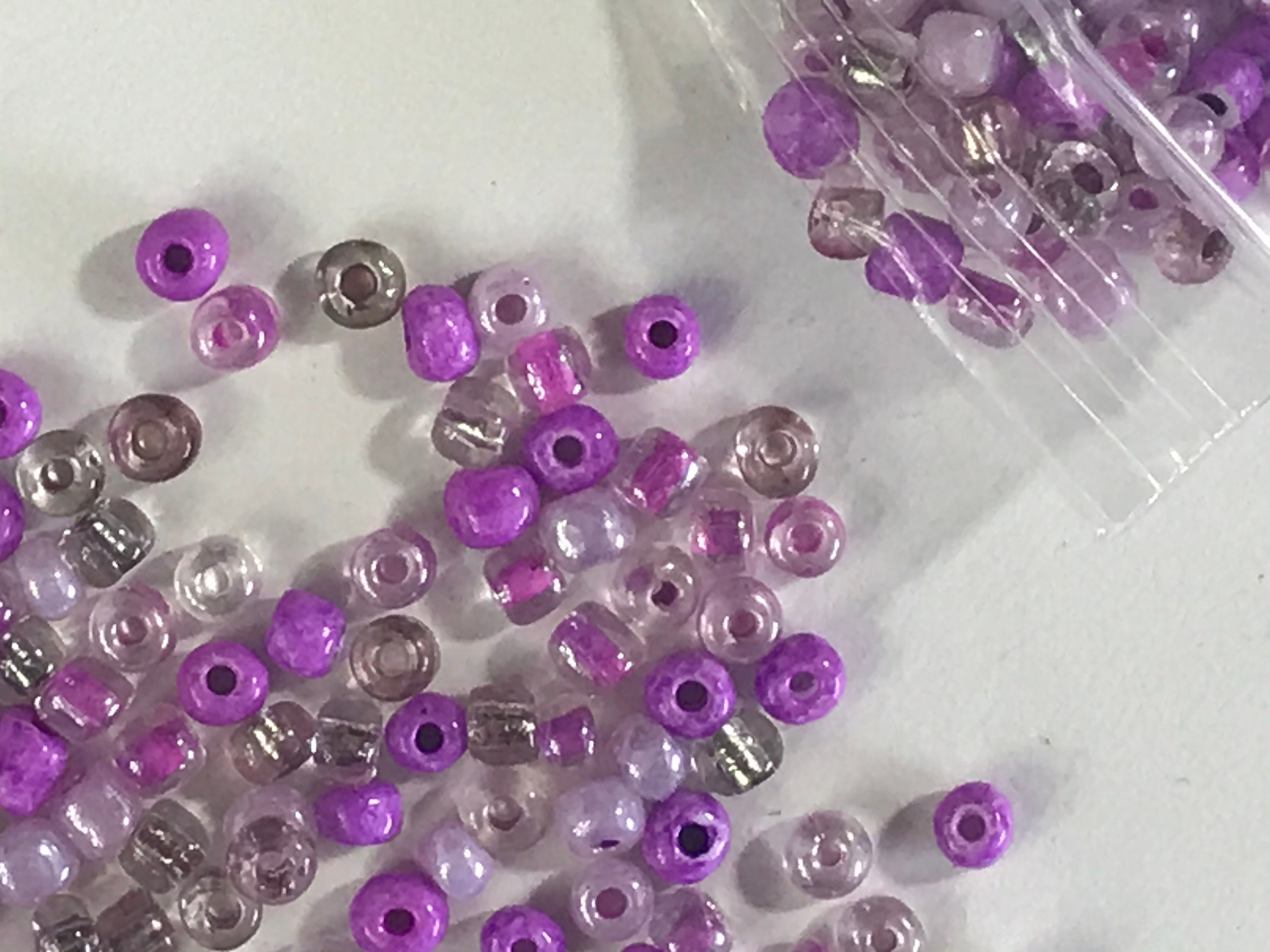 Mixed Purple Seed Beads Salvaged Bead Lot Upcycled Jewelry Etsy