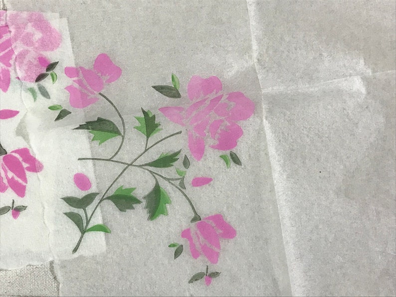 3 Japanese Rice Paper Napkins for Decoupage Pink Floral Etsy
