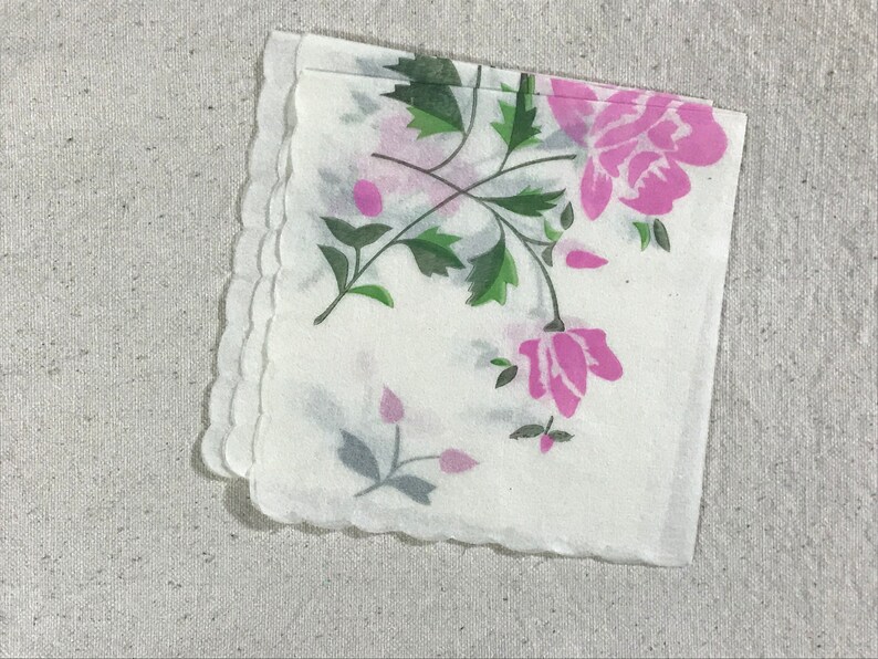 3 Japanese Rice Paper Napkins for Decoupage Pink Floral Etsy