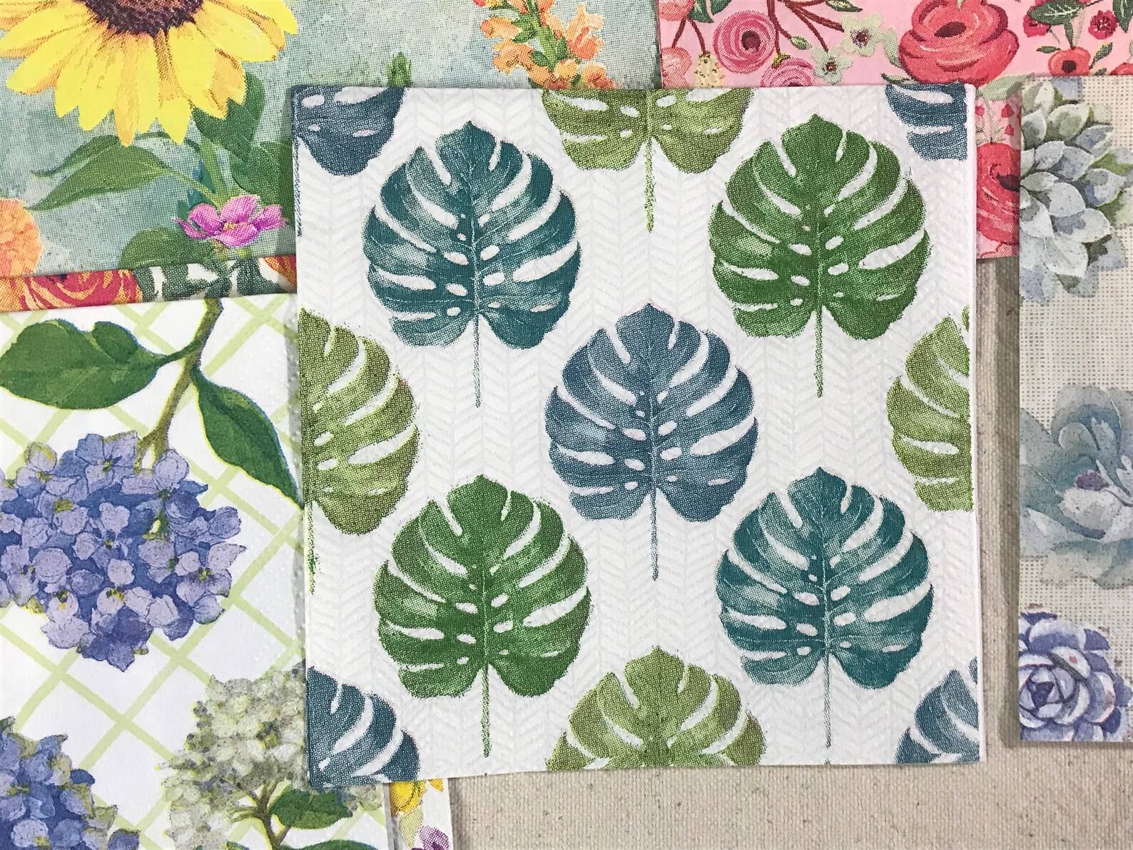 6 Decoupage Napkins Assorted Paper Napkin Bundle Etsy New Zealand