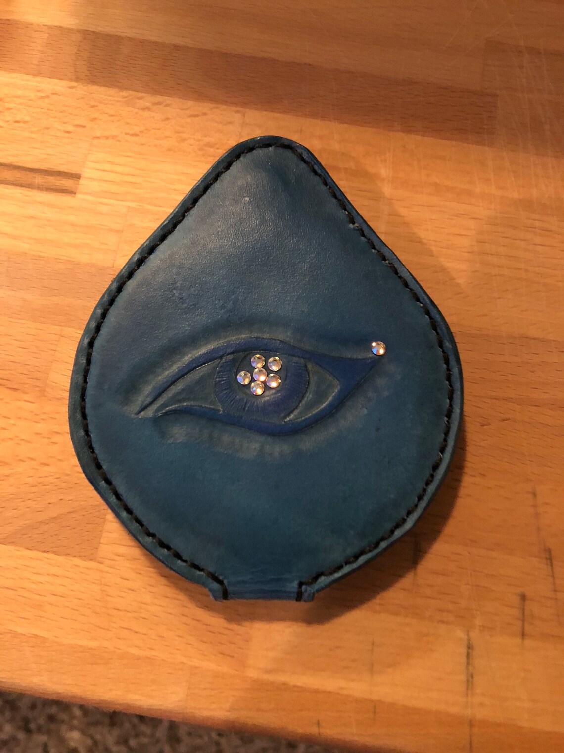 Handmade Custom Leather Compact Mirror Etsy