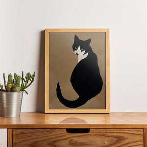 Tuxedo Cat Silkscreen Print Poster Art | Limited Edition | Variation Edition | Signed & Numbered