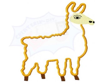 Llama embroidery files applique 2 sizes