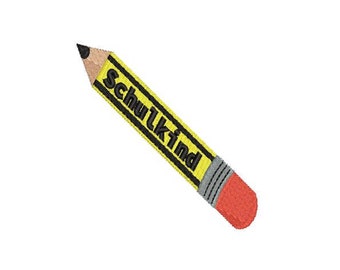 Pencil for school enrollment embroidery file