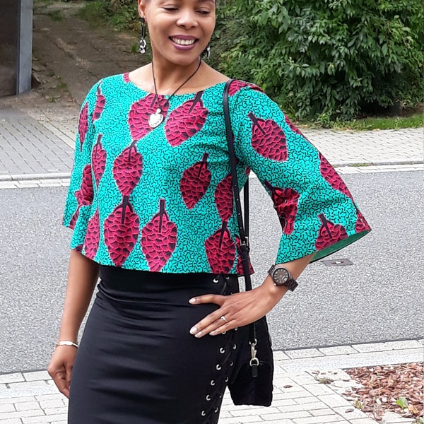African Top, Ankara Top, African Print Cropped Top, African Cropped Top, Vêtements pour femmes africaines