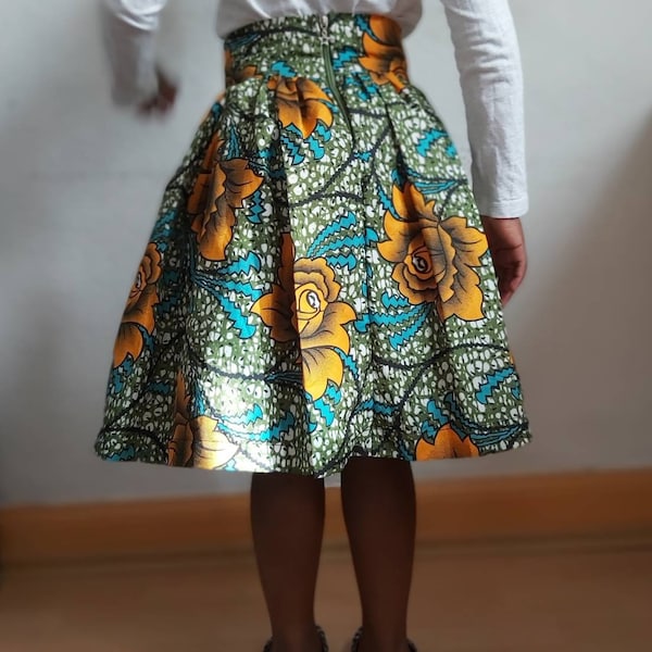 Kids Ankara Skirt. Sommer African print Skirt for kids