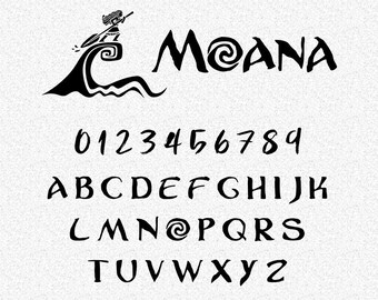 FONT Moana Alphabet Font Moana Letter Disney Moana Moana Clipart Moana Font Moana Digital Moana Instant Download